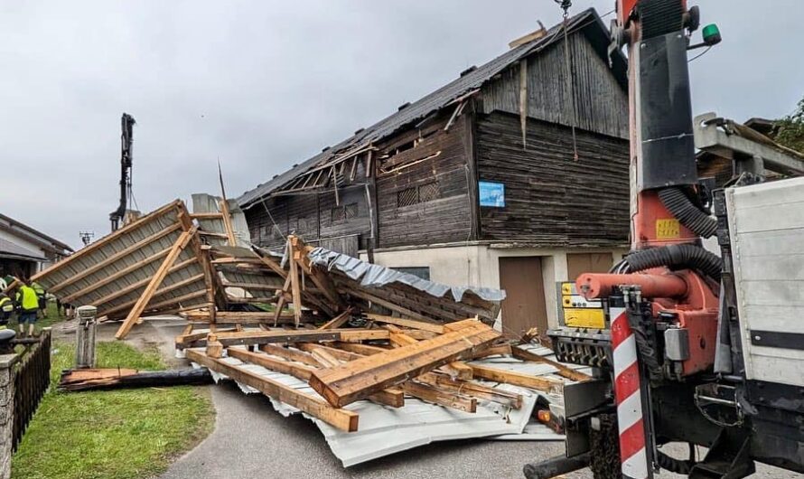 Sturm führt zu starken Unwetterschäden